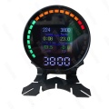 Universal Racing OBDII OBD2 Gauge Turbo Boost Water Temp Oil Temp Press Air Fuel Ratio Tachometer RPM Speedometer GREDDI 8 Color