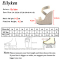 Eilyken Super High Peep Toe Gladiator Wedges Sandals Cover Heel Platform Ladies Sandals Fashion Summer Women Shoes size 35-42