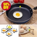 Free Shipping Fried Egg Shaper Stainless Steel Fried Egg Shaper Pancake Ring Circle Mold Heart Shape Kitchen Tools Accessories