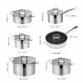 Velaze Cookware Set 12 Piece Stainless Steel Kitchen Cooking Pot&Pan Sets, Induction,Saucepan,Casserole,with Tempered Glass lid