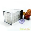 Bescon 12mm 6 Sided Dice 36 in Brick Box, 12mm Six Sided Die (36) Block of Dice, Translucent White with Pips