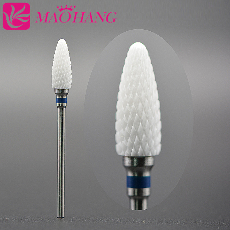 MAOHANG designated left-handed person used ceramic milling cutters electric drill nail drill bit for removel gel polish varnish
