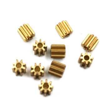 82A 0.6M Copper Gear Diameter 6mm 0.6 Module 8 Tooth Hole 1.98 Mm Brass Pinion Small Toy Motor Gears