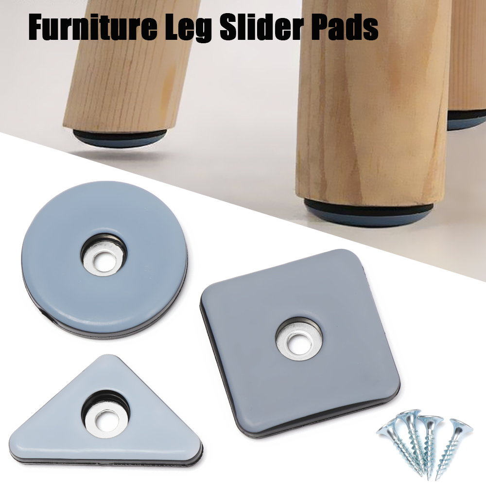 8pcs Thicken Furniture Leg Pad Easy Move Heavy Furniture Table Bases Protector Chair Legs Anti-abrasion Floor Mat with Screws