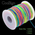 20 Meter Elastic Band Cord Paracord Bracelet Tape Braid Rainbow Elastic Rubber Rope Round String Accessories 1mm 1.2mm 1.5mm