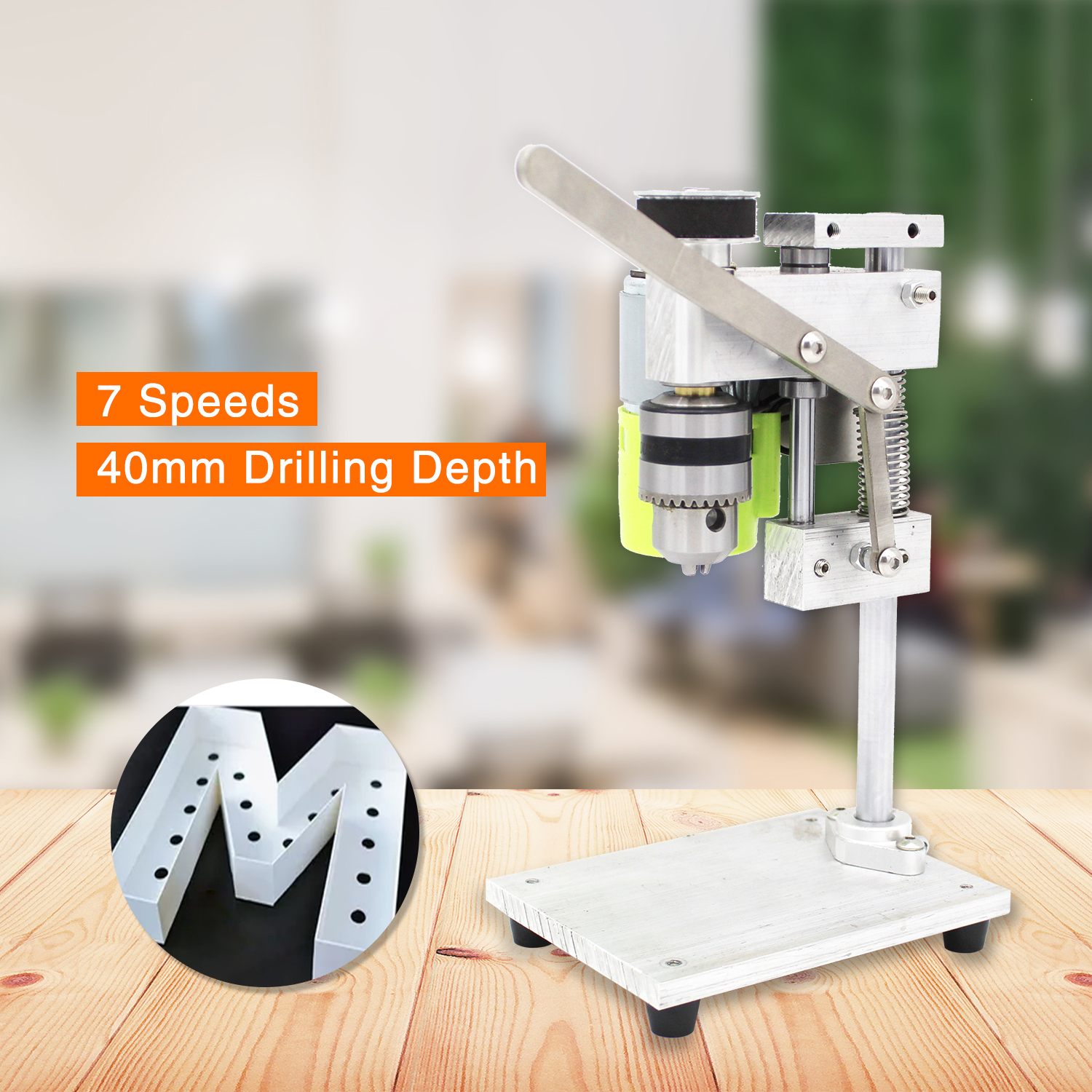 High Precision Mini Drill Press for Bench Drilling Machine Miniature Small Bench Drill DIY Pure Aluminum Small Bench Drill