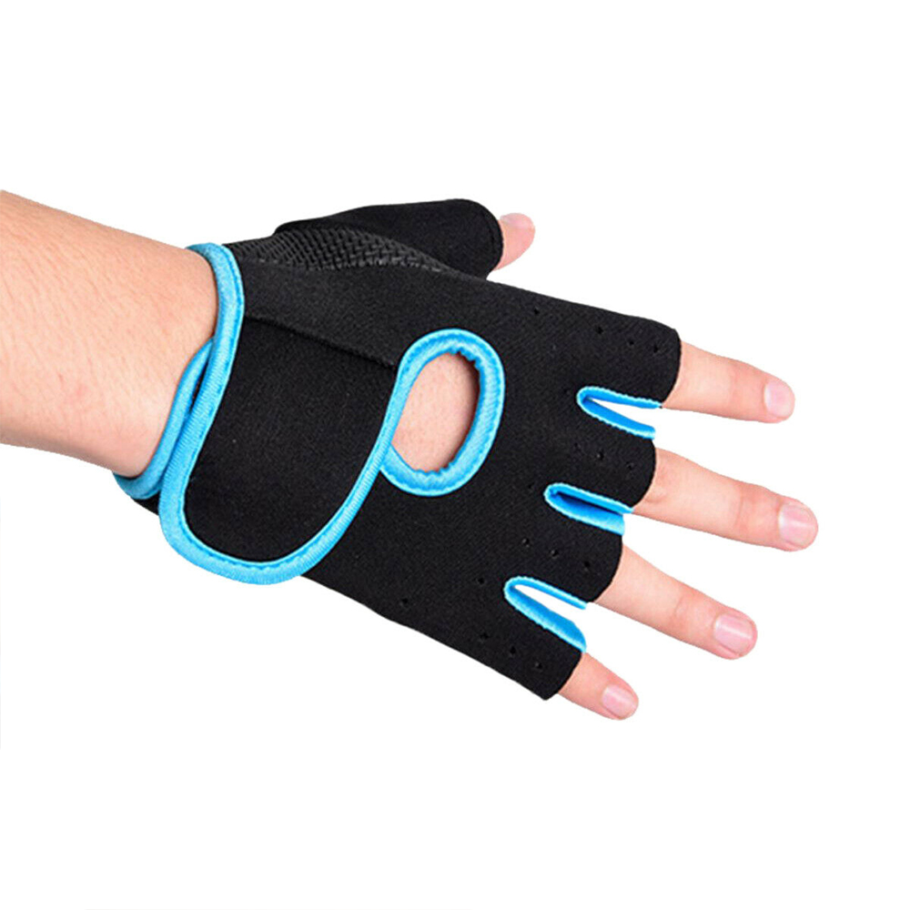 Sfit 1Pair Men Women Gym Half Finger Sports Fitness Exercise Training Wrist Gloves Anti-slip Resistance Weightlifting Gym Gloves