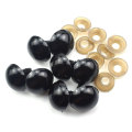 100PCS Black Plastic Doll Eyes Safety Eyes for Toys Stuffed Toys Animal Puppet Dolls Craft Eyes for Toy 6MM 8MM 9MM 10MM 12MM