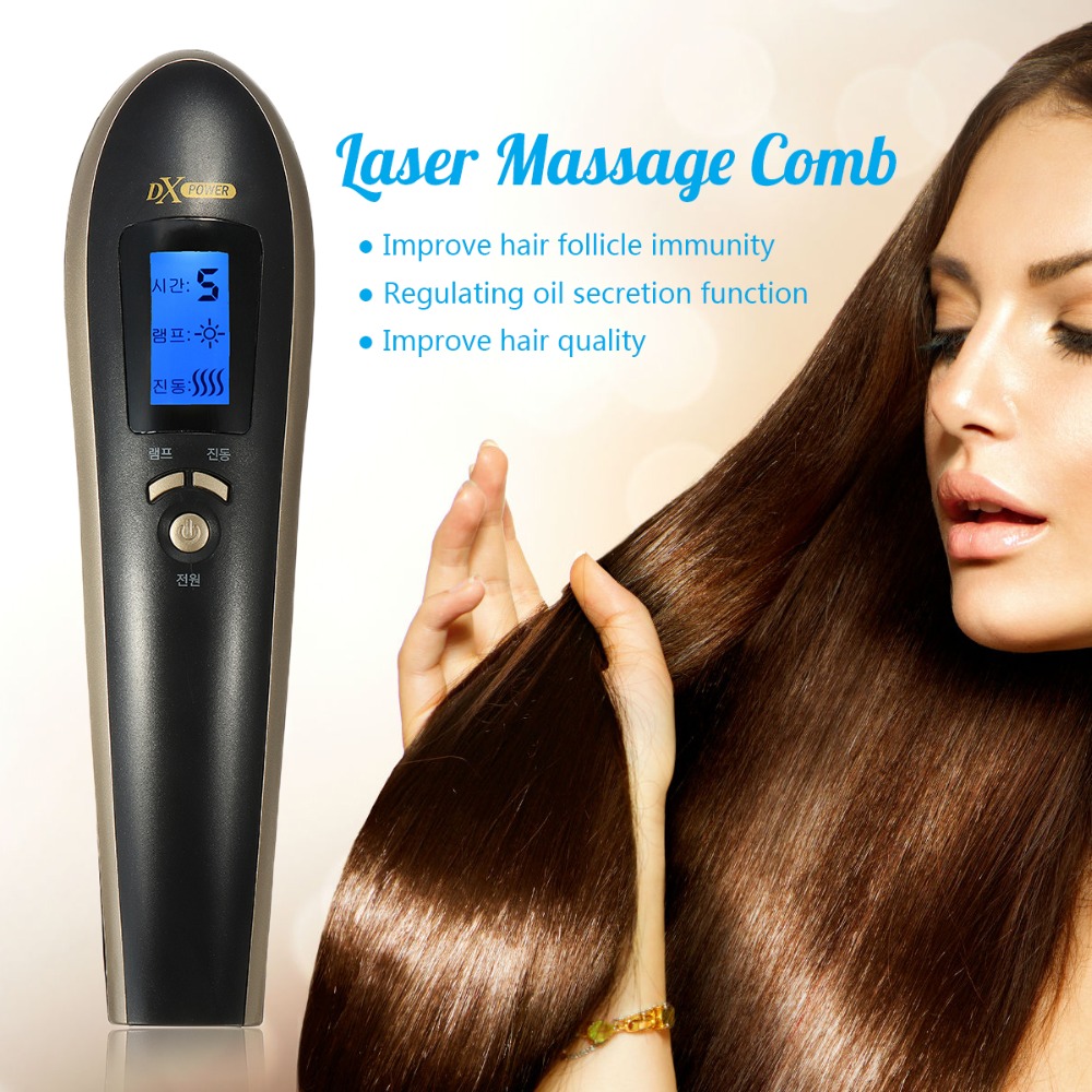 Hair Growth Care Treatment Infrared Massage Laser Comb Anti Loss Therapy Regrowth Restoration Grow Vibrator Brush