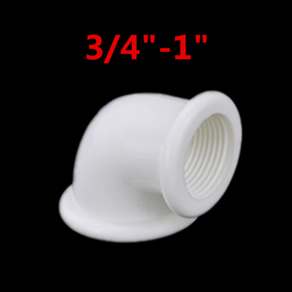 Female x Female Thread 1/2" 3/4" 1" 90 Deg Plastic Elbow Pipe Fitting Connector Coupler For Water Fuel PPR