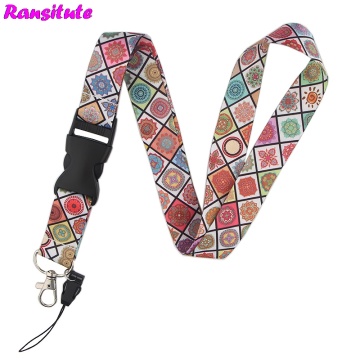 Ransitute Chinese Style Lanyard Key ID Card Gym Mobile Phone Strap USB Badge Holder DIY Mobile Phone Lanyard R545