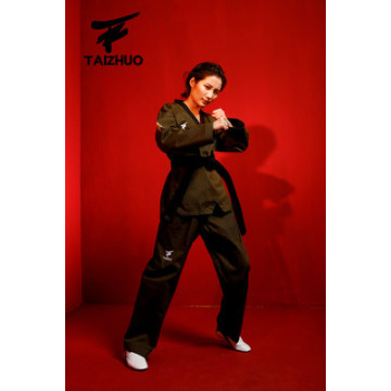 Basic Standard Taekwondo uniforms Simple design Tae kwon do long sleeves cotton Taekwondo training clothes for promotional