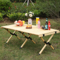 Beech Outdoor Camping Folding Wood Table 120cm