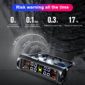 TPMS Solar Power TPMS Car Tire Pressure Alarm Monitor Auto Security System Tyre Pressure Temperature Warning