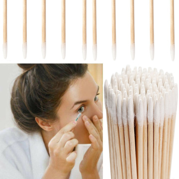 100Pcs wooden cotton swab makeup ear cleaning stick bud high quality makeup tool new