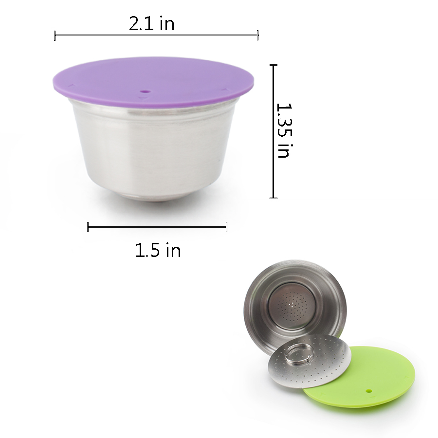 2020 New Stainless Steel Coffee Filter pod fit for dolce gusto Reusable Coffee Capsule refillable capusule