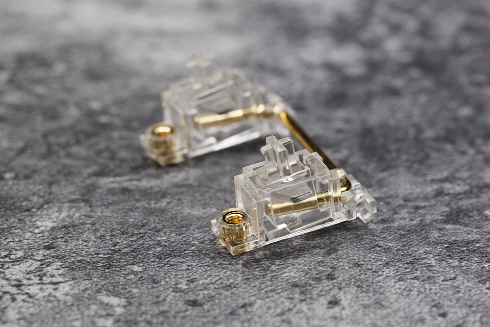 Everglide Transparent Gold Plated Pcb screw in Stabilizer for Custom Mechanical Keyboard gh60 xd64 xd84 6.25x 2x 7x xd96 xd87