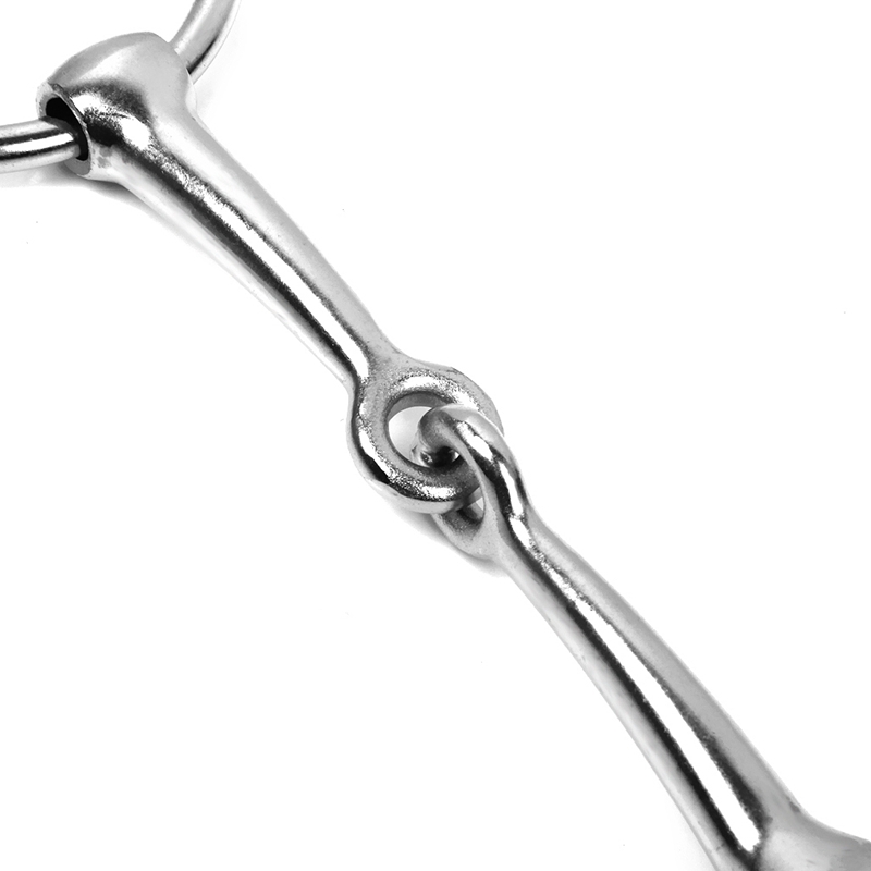 Horse Mouth Loose Horse Mouth Bit Horse Mouth Piece Link Snaffle Horse Bit Silver Stainless Steel Equestrian Pony Bit Mouth Size