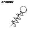 DAGEZI 50pcs/lot Spring Lock Pin Crank Hook Fishing Connector Stainless Steel Swivels & Snap Soft Bait Fishing Accessories pesca
