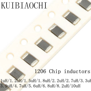 50pcs/lot 1206 SMD Chip inductor 3216 1uH 1.2uH 1.5uH 1.8uH 2.2uH 2.7uH 3.3uH 3.9uH 4.7uH 5.6uH 6.8uH 8.2uH 10uH