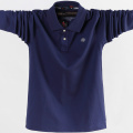 Men Polo Shirt Men's Business Work Casual Cotton Male Top Tees Autumn Long Sleeve Turn-down Collar Polo Shirts Plus Size 5XL 6XL
