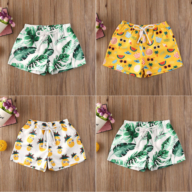 1-4Years Toddler Kids Baby Boy Polyester Pants Beach Shorts Bottoms Panties 0-4Years