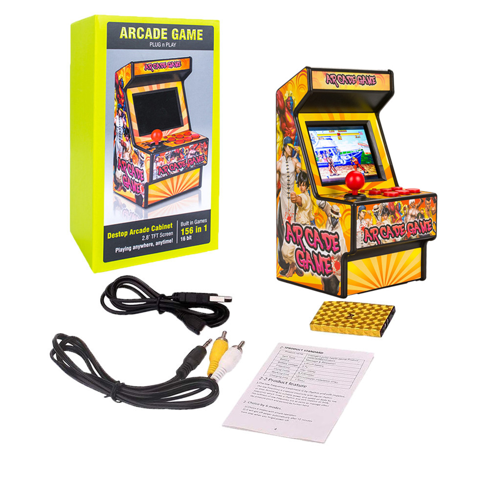 Mini Arcade Game 156 Classic Handheld Games Portable for Kids & Adults 2.8" Eye-Protected Colorful Screen & Rechargeable Battery