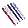 4 in 1 Capacitive Stylus Ballpoint Pen Laser Pointer LED Light For iPhone iPad