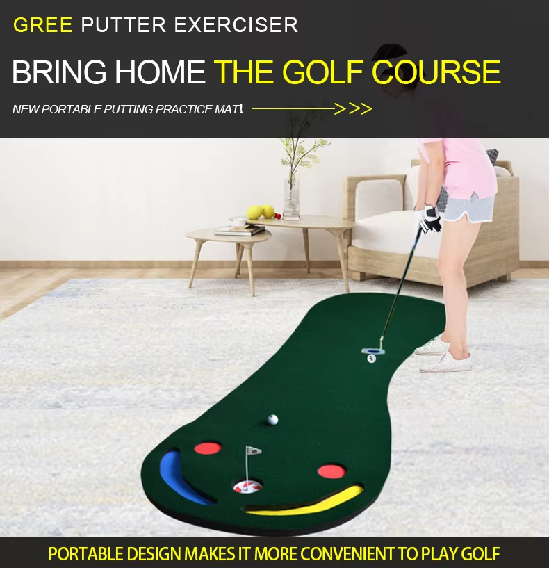 Par 3 Golf Putting Green Mat-Indoor & Garden Using- Putting Practice- Golf Training Accessories 1