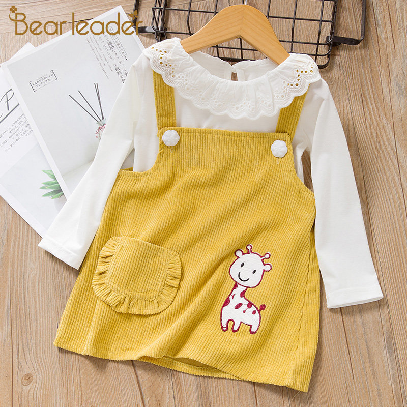 Bear Leader Baby Dresses 2019 New Summer Baby Girls Clothes Flowers Embroidery Princess Newborn Dresses With elt For 6M-24M