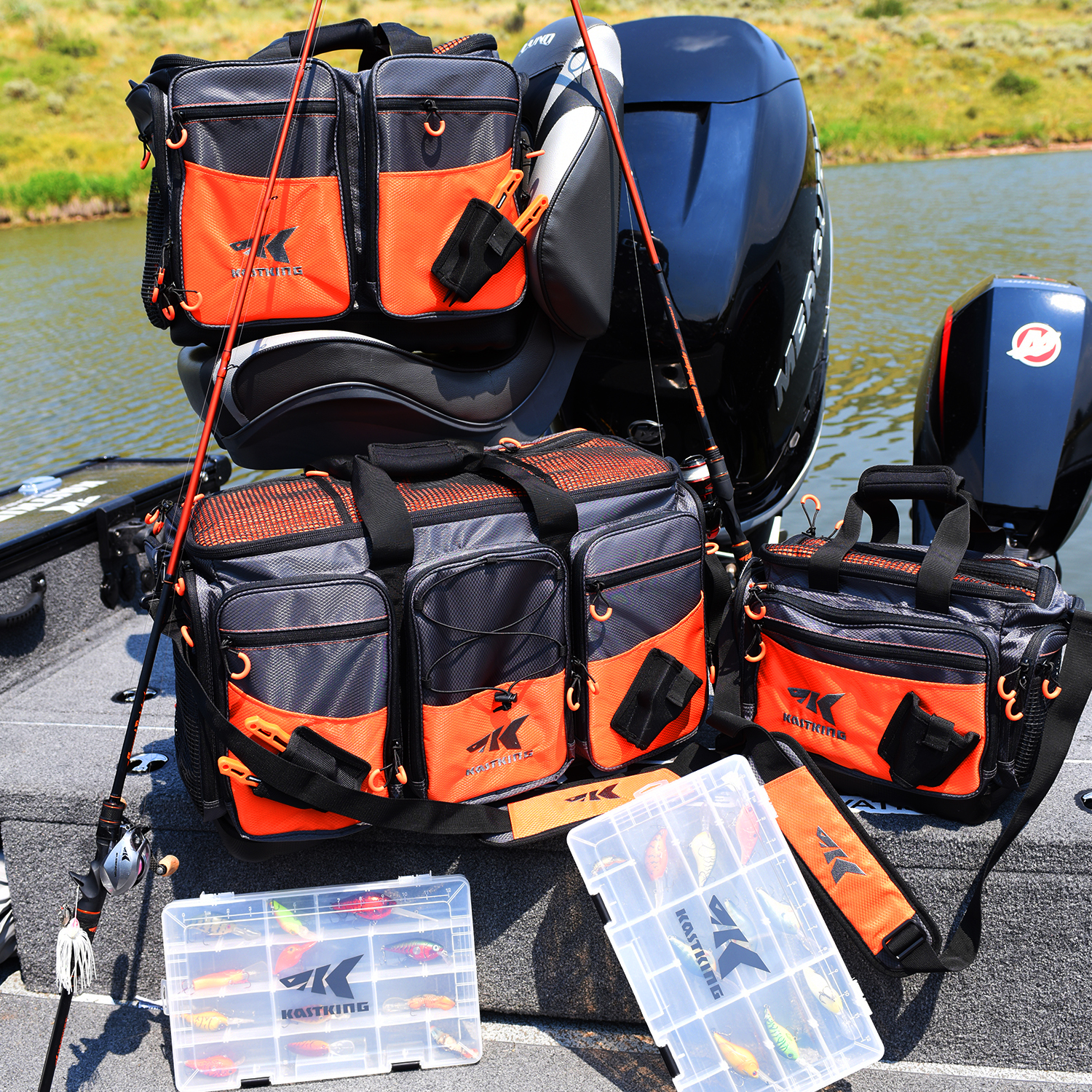 KastKing Fishing Bag Large Capacity Multifunctional Lure Fishing Tackle Pack Outdoor Waist Bags Fishing Boxes Plier Storage