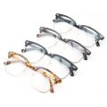 Fashion Vintage Retro Half Metal Frame Clear Lens Glasses Men Women Computer Protection Eyewear Eyeglasses