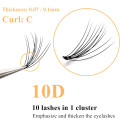 60 cluster/box Individual eyelashes,0.1thick cluster eyelash extension,3D lashes natural false eyelashes wholesale
