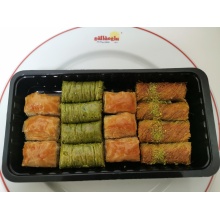 Gulluoglu Assorted Baklava (Pistachio, Walnut, Twisted Pistachio Kadaif and Pistachio Wrap) Total 14pieces (1.1lb - 500gr)