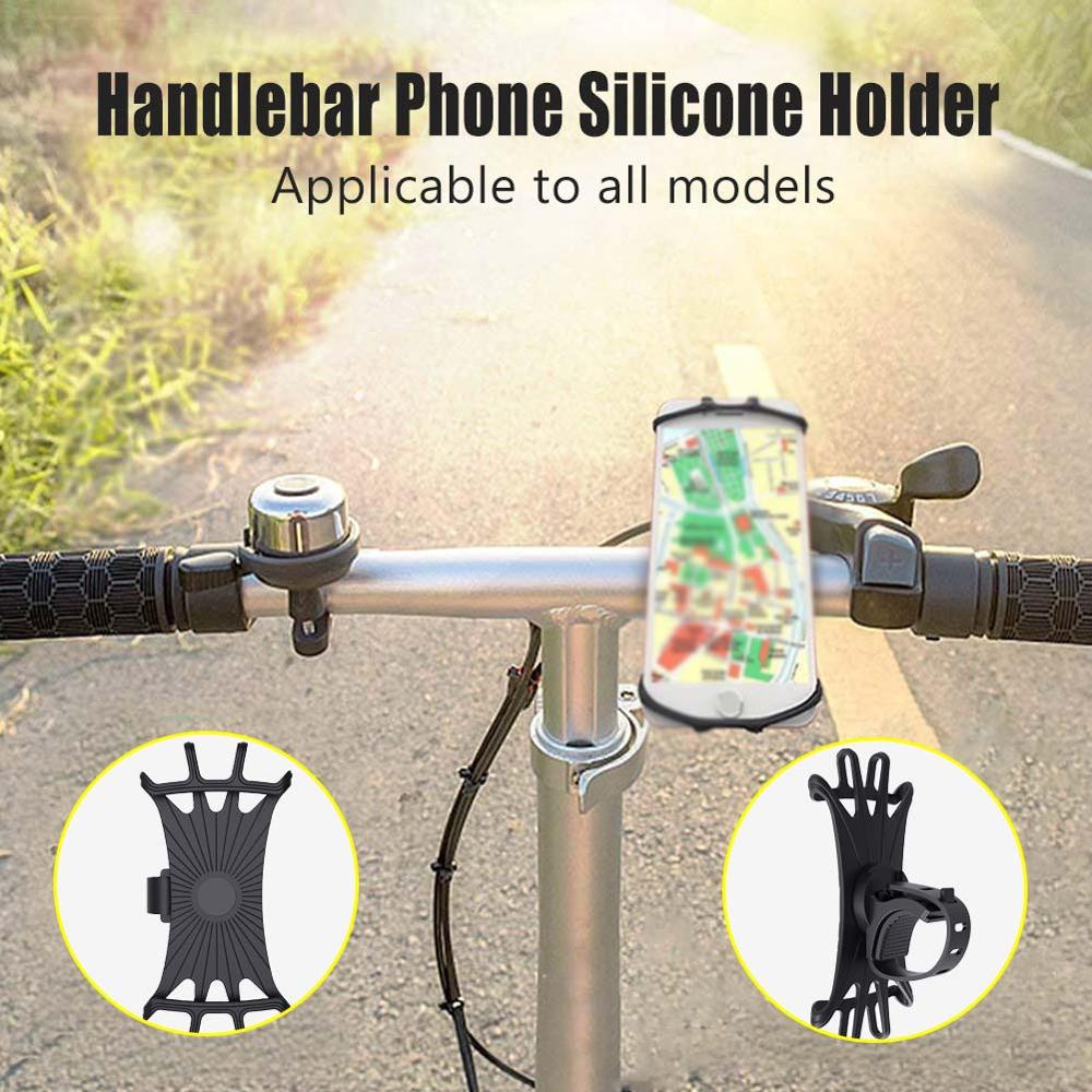 Silicone Bicycle Handlebar Phone GPS Holder for Xiaomi Mijia M365 Pro Motorcycle Bike Electric Scooter Accessories 360 Rotation