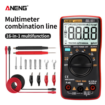 ANENG AN8008 Digital Multimeter 9999 Counts Transistor True RMS Tester rm409b Auto Electrical Testers Voltage Capacitor Meters