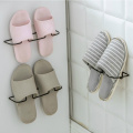 New Iron Adhesive Wall Mount Slippers Storage Shelf Shoes Rack Hanging Organizer