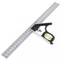 12 Inch 300mm Adjustable Stainless Steel Combination Square Angle Ruler 45/90 Degree Multifunctional Woodworking Measuring Tool