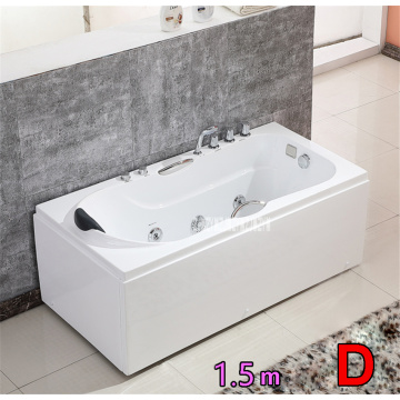 1.5 M Acrylic Bathtubs With Bath pillow and Faucet A1505 Freestanding Whirlpool Single Adult Bath tub Surfing Massage Bathtub