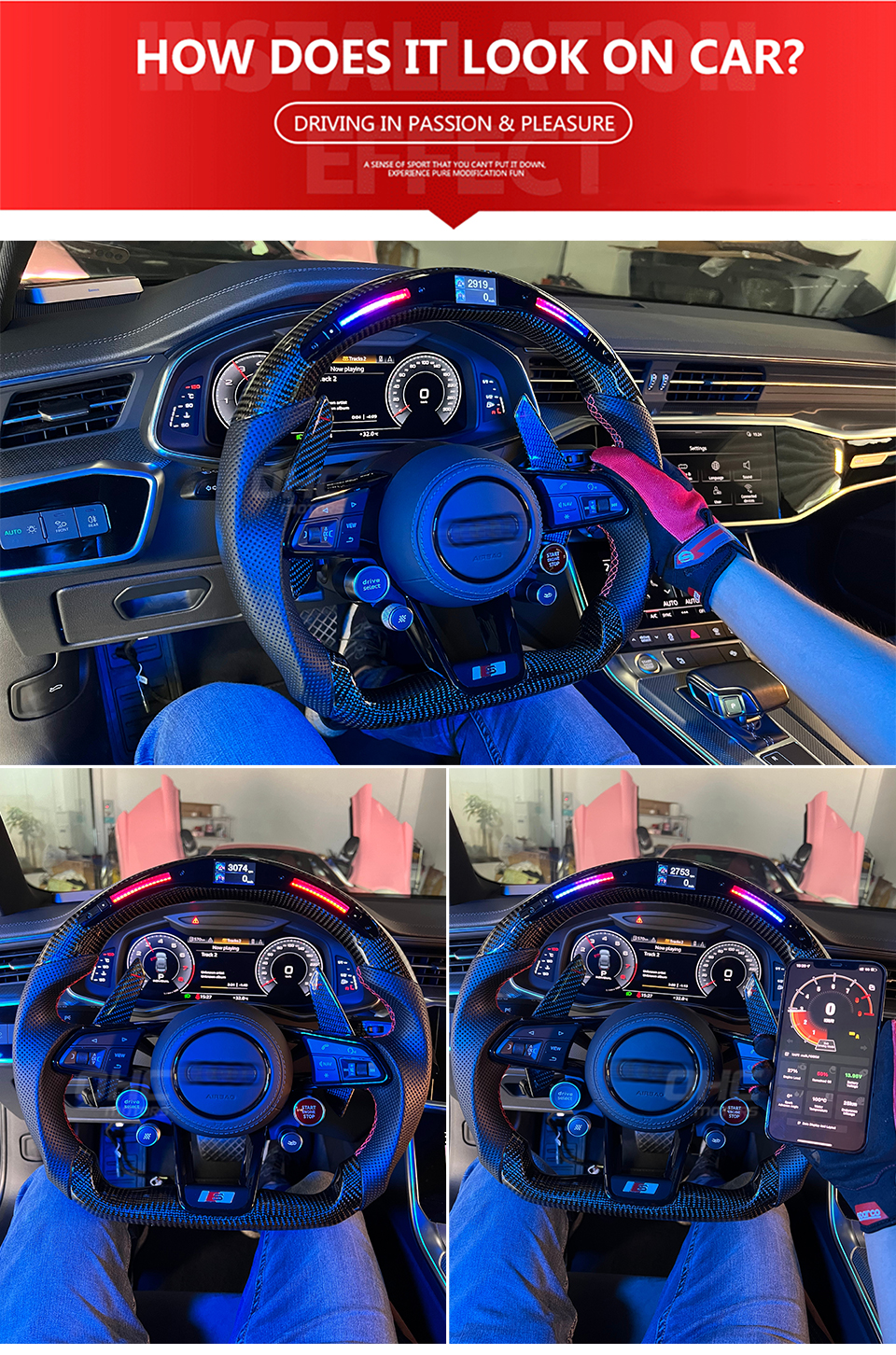 led steering wheel 