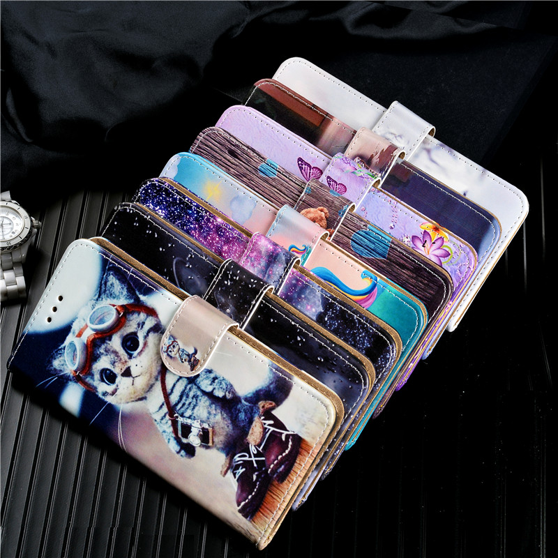 Leather Flip Case For Huawei Honor 7S 8S 8A Y3 2017 Y5 II Y6 Prime 2018 Y7 2019 Y9 Prime 2019 Back Phone Cover Wallet Stand Bag