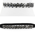 Fashion new High-Grade Crystal Women'S Belt Rhinestone Jeweled Belts thin fabric elastic bride strap Waist Girdle accessories