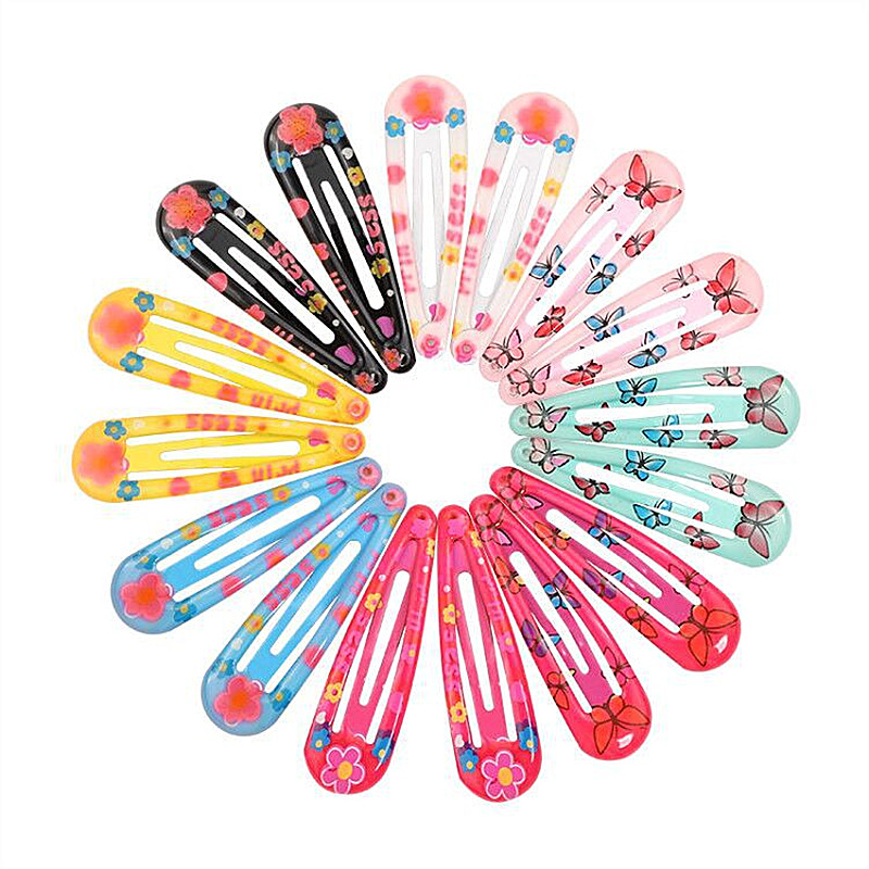 18/20/30PCS Baby Girls Color Snap Hair Clip Butterfly Hair Clips Flower Butterfly Hair Pin Barrettes Children Hair Accessories