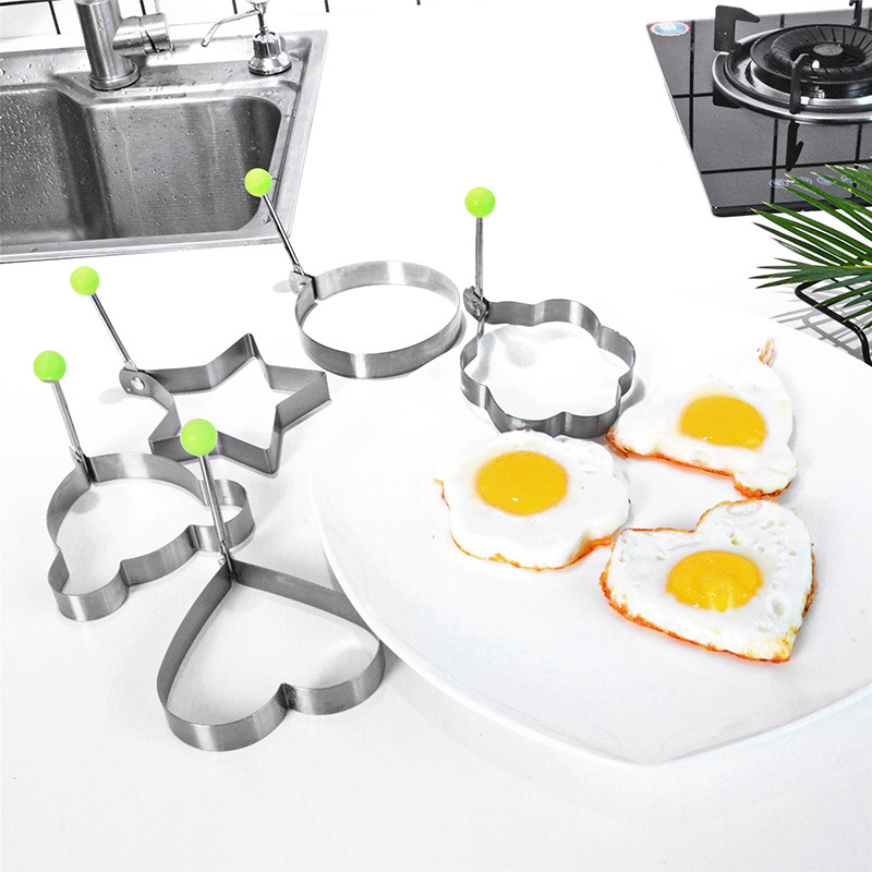 Kitchen Gadgets Cooking Tools 1Pcs Stainless Steel Fried Egg Mold Pancake Bread Fruit Vegetable Shape Decor Kitchen Accessories