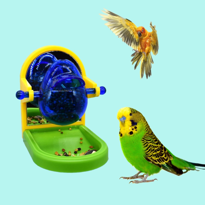 Pet Bird Food Feeder Parrot Feeding Eating Foraging Ball Feeding Chew Funny Interactive Toy for Parakeet Cockatiel