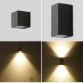 IP65 Waterproof indoor outdoor Led wall lights up down LED GU10 Led Wall Lamp Surface Mounted Cube Garden Porch Light