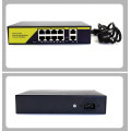 10Port POE Gigabit Switch 48V VLAN 10/100/1000Mbps 8 poe 1000M port+2uplink port Network Switch for CCTV IP Camera Wireless AP