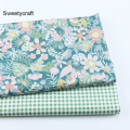 160*50cm Flower Leaf Print Cotton Fabric tela algodon patchwork baumwolle stoff for DIY sewing bedding sets material accessories