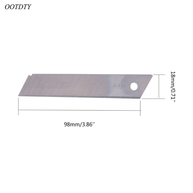 OOTDTY 10 Pcs Boxcutter Snap off Replacement Blades 9/18mm Ceramic Utility Knife Blades