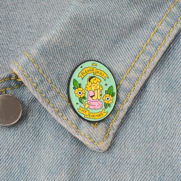 Please Kill My Enemies Soft Enamel Pin Badge Praying girl Brooch Wish Pins Button Lapel Pin Brooches Spirit power Jewelry Gift